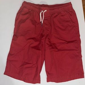 Cat & Jack size 12-14 red pull on shorts pockets front and back 100% cotton